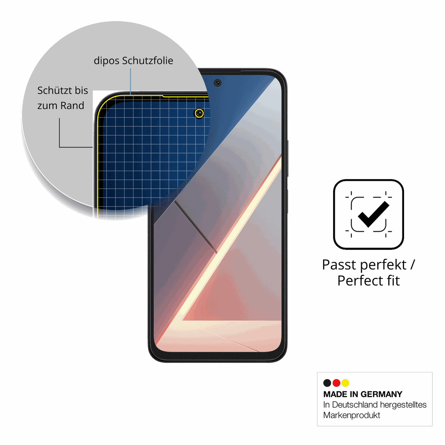 Besonders flexibler Displayschutz mit Anti-Shock-Schicht im Materialmix