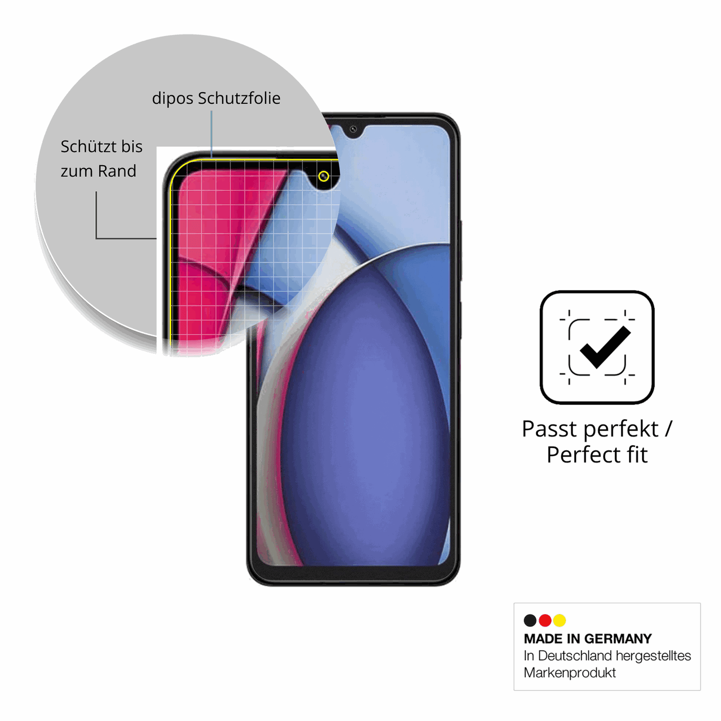 Besonders flexibler Displayschutz mit Anti-Shock-Schicht im Materialmix