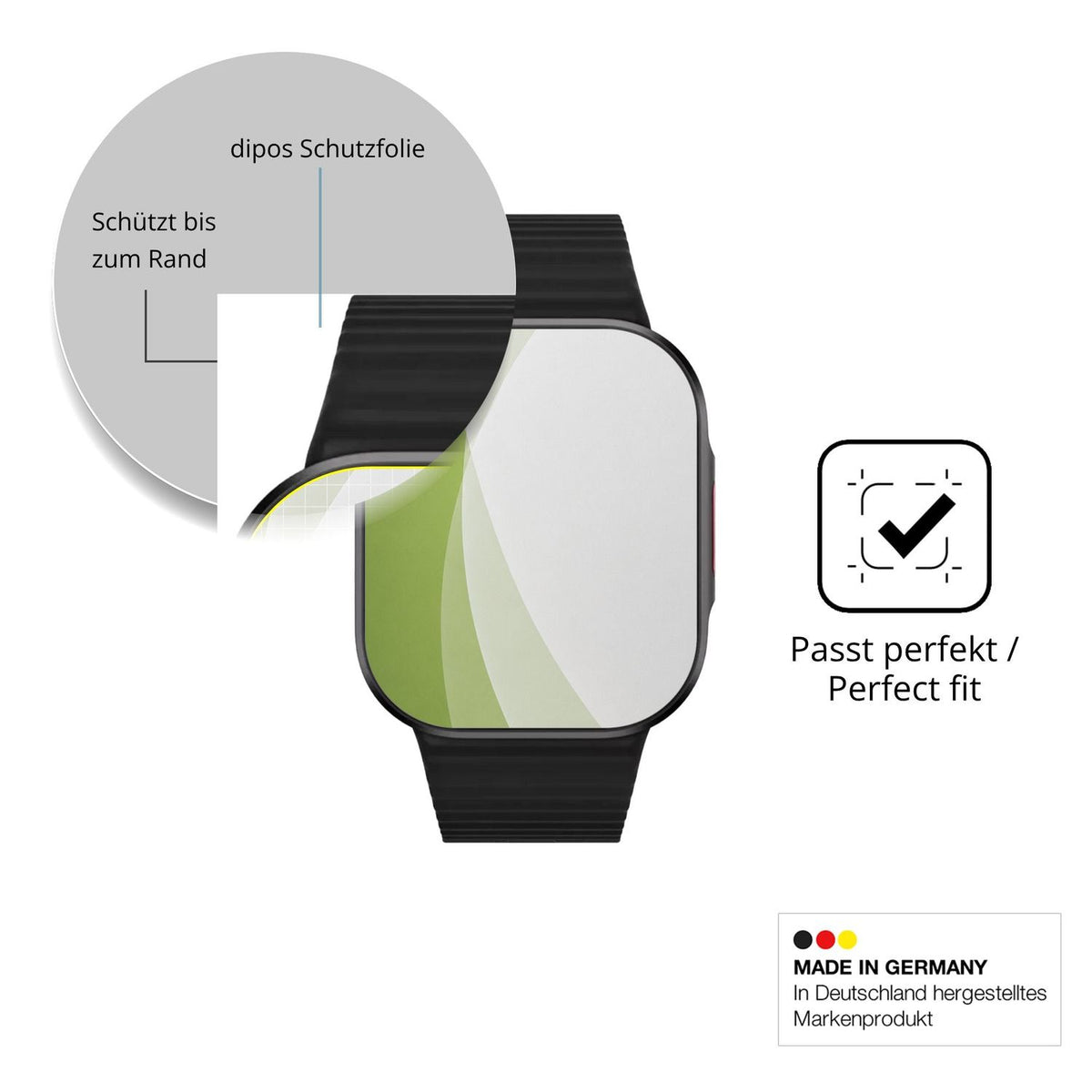 2x Full Cover Schutzfolie matt für Xiaomi Redmi Watch 6 Lite