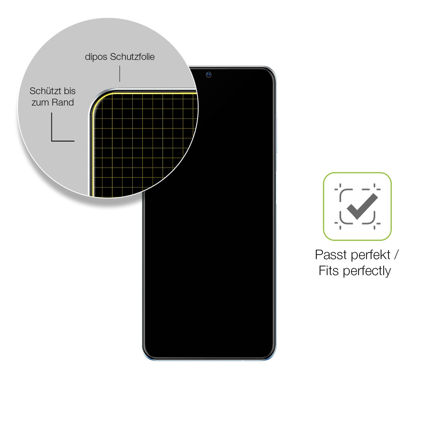 Besonders flexibler Displayschutz mit Anti-Shock-Schicht im Materialmix