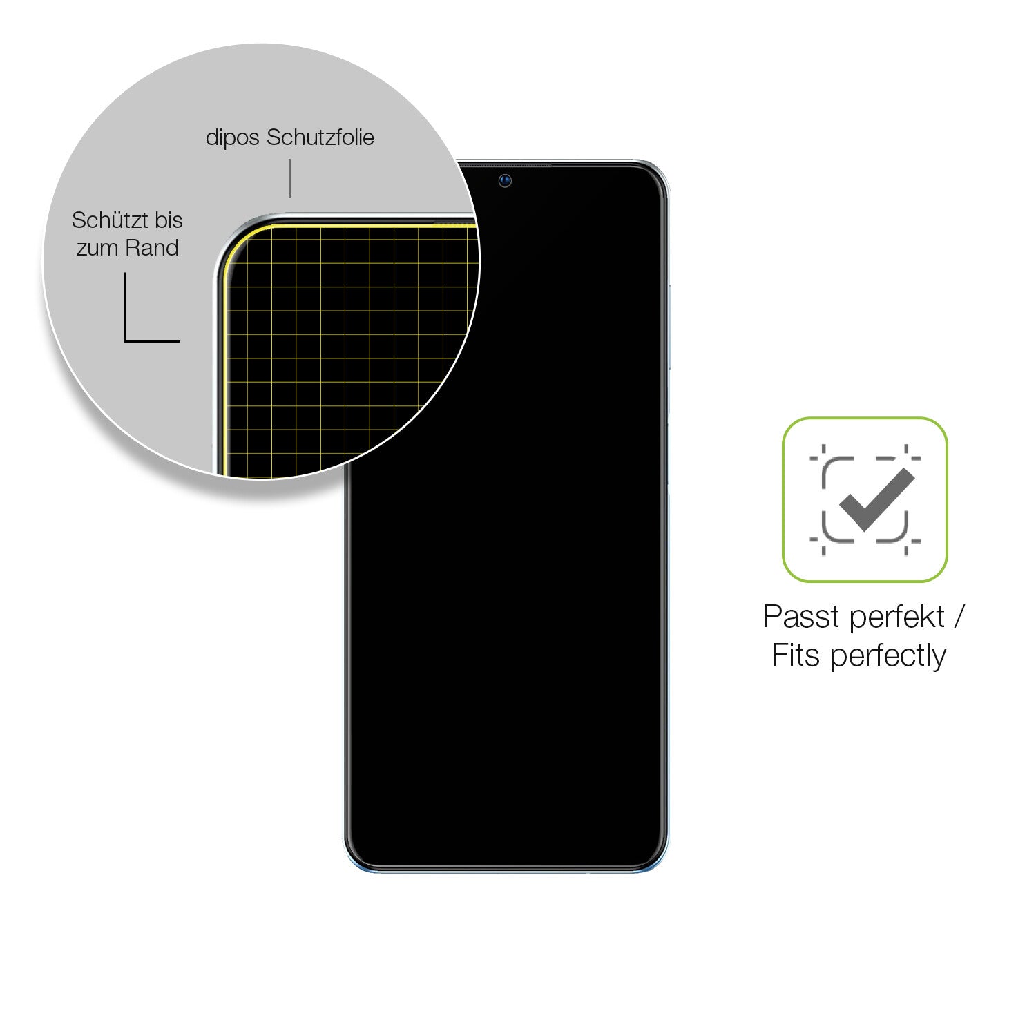 Besonders flexibler Displayschutz mit Anti-Shock-Schicht im Materialmix