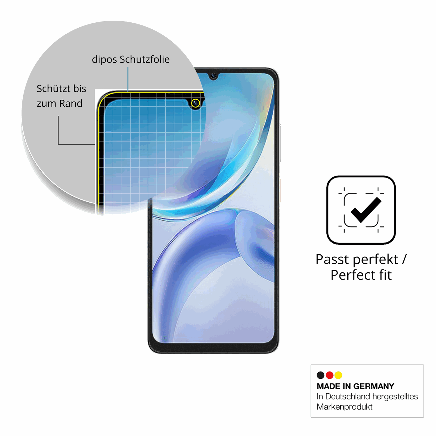 Besonders flexibler Displayschutz mit Anti-Shock-Schicht im Materialmix