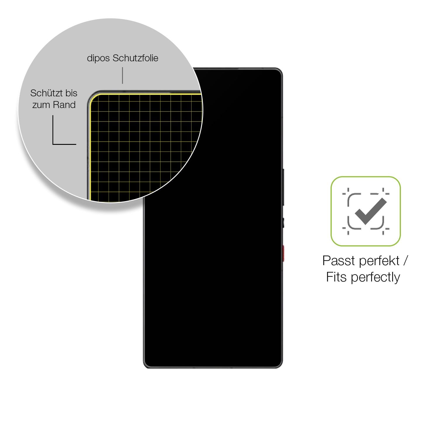 Besonders flexibler Displayschutz mit Anti-Shock-Schicht im Materialmix