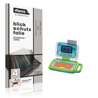 Blickschutzfolie von dipos passend für Vtech 2-in-1 Touch Laptop, präziser Zuschnitt und blasenfrei montiert