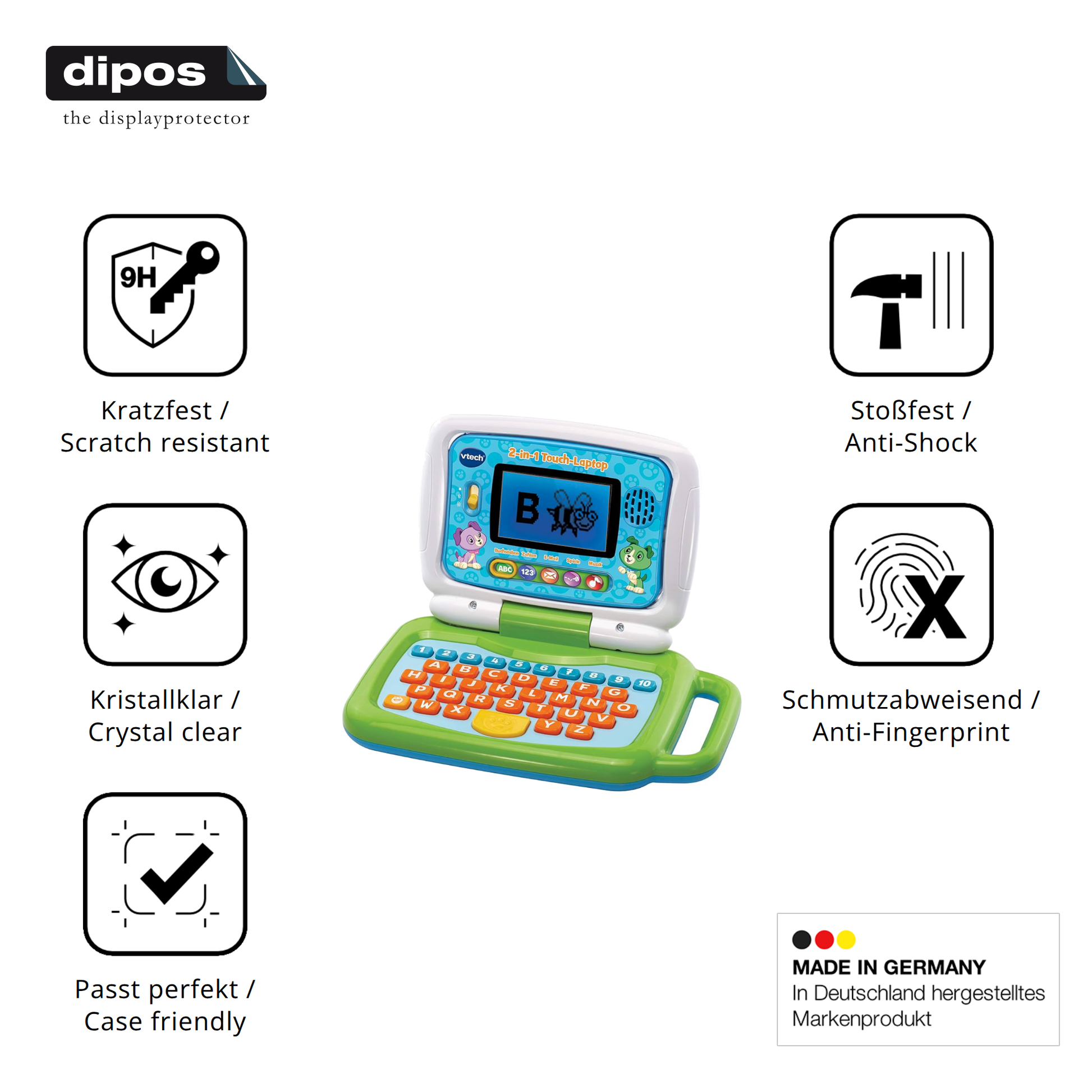 Displayschutz hergestellt in Deutschland, höchste Qualität made in Germany