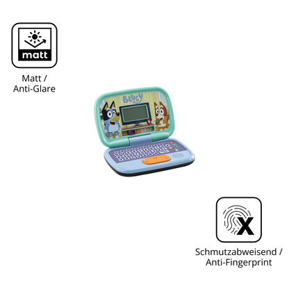 Dünne und entspiegelnde Folie passend zugeschnitten für Vtech Bluey Lernlaptop