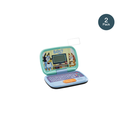 VtechBluey Lernlaptop mit aufgebrachter dipos Panzerfolie, die lästige Fingerabdrücke minimiert