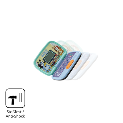 Schutz gegen Kratzer auf dem Vtech Bluey Lernlaptop Glas durch Schlüssel, Stöße gegen die Tischkante oder Stürze