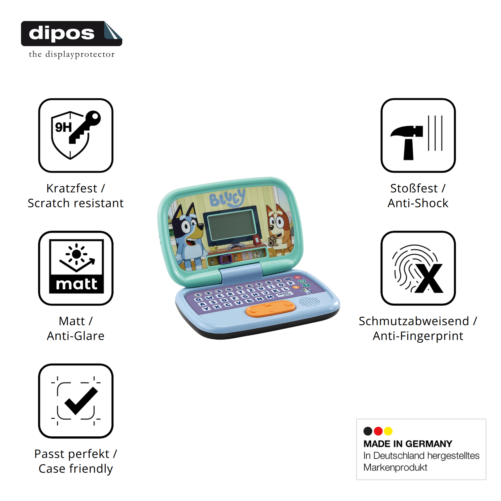 Displayschutz hergestellt in Deutschland, höchste Qualität made in Germany