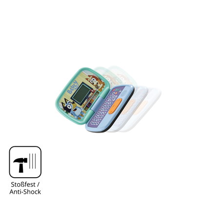 Schutz gegen Kratzer auf dem Vtech Bluey Lernlaptop Glas durch Schlüssel, Stöße gegen die Tischkante oder Stürze