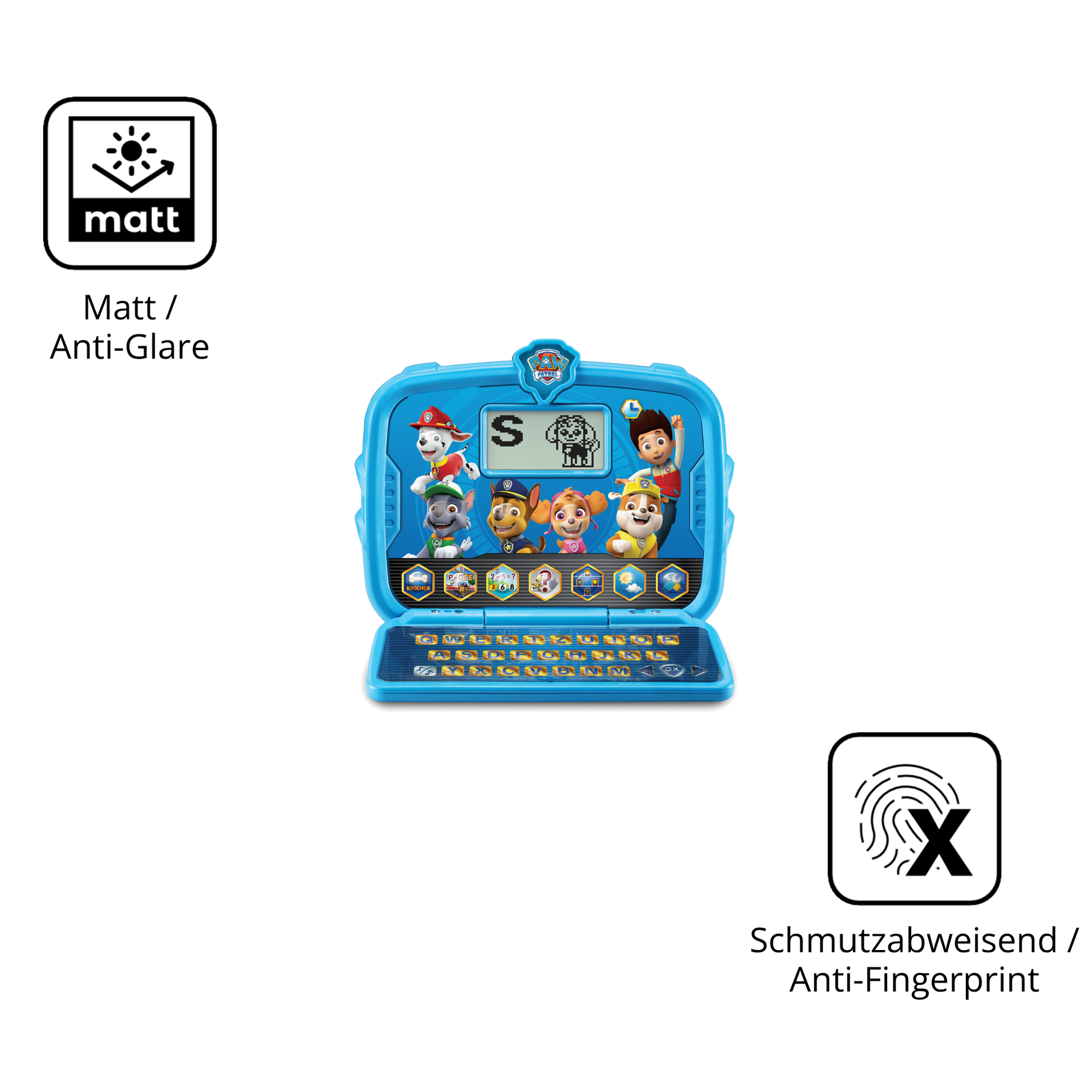 9H Hartbeschichtete, flexible Folie passend zugeschnitten für Vtech Paw Patrol Lernlaptop
