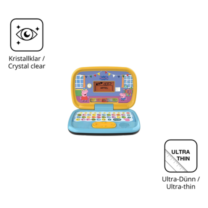Dünne und klare Folie passend zugeschnitten für Vtech Peppas Lernlaptop