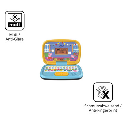 9H Hartbeschichtete, flexible Folie passend zugeschnitten für Vtech Peppas Lernlaptop