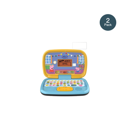 VtechPeppas Lernlaptop mit aufgebrachter dipos Flex Schutzfolie, glasklare Darstellung ohne Einschränkungen