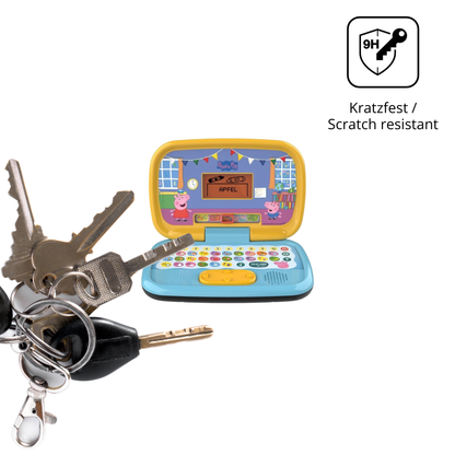 dipos Displayschutz für Vtech Peppas Lernlaptop, transparente Oberfläche, perfekte Passform auch für die Rundungen