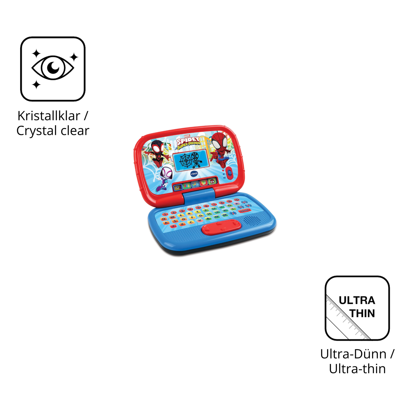 Dünne und klare Folie passend zugeschnitten für Vtech Spidey Lernlaptop