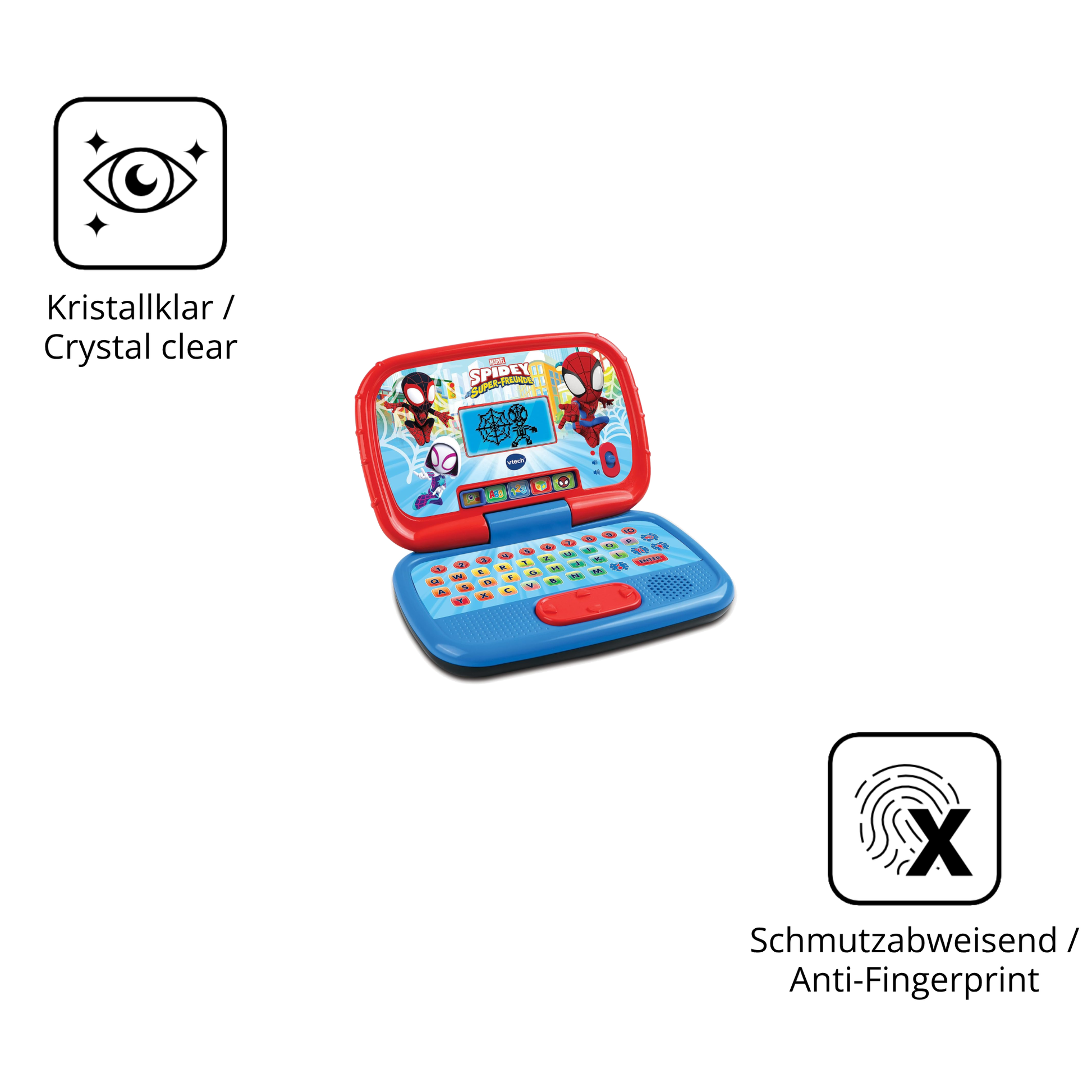 Flexible TPU-Folie passend zugeschnitten für Vtech Spidey Lernlaptop, vollständige Abdeckung