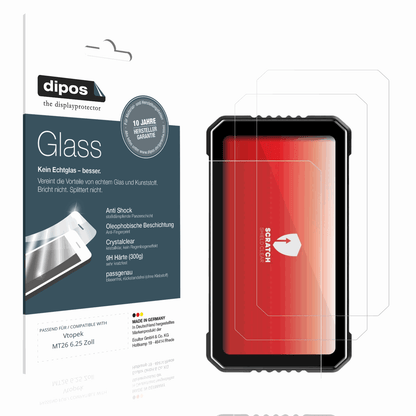 Klare Displayschutzfolie von dipos passend für Vtopek MT26 6.25 Zoll, 9H kratzfest und blasenfrei montiert