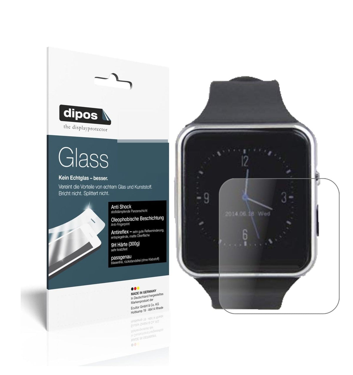 1x 9H Schutzfolie matt für Tagobee TB01 Smartwatch Panzerfolie