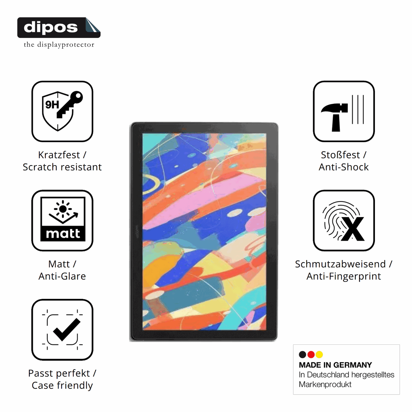 2x 9H Schutzfolie matt für Wacom Cintiq 16 Panzerfolie