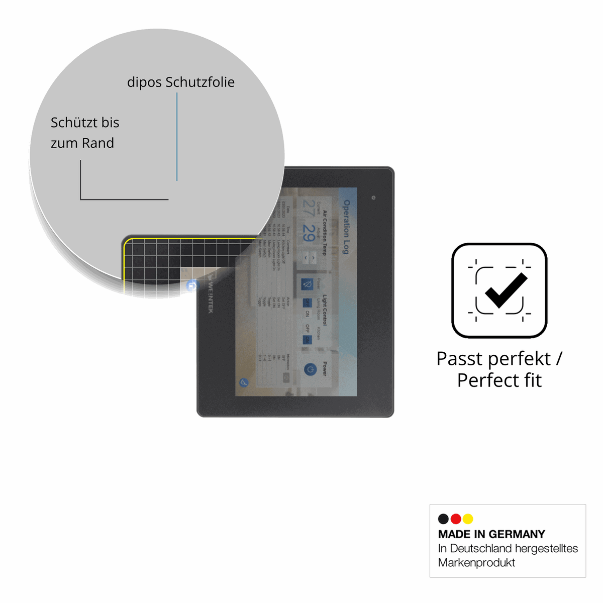 Schutz gegen Kratzer auf dem Weintek cMT2108 10.1 Zoll Glas durch Schlüssel oder Ähnliches