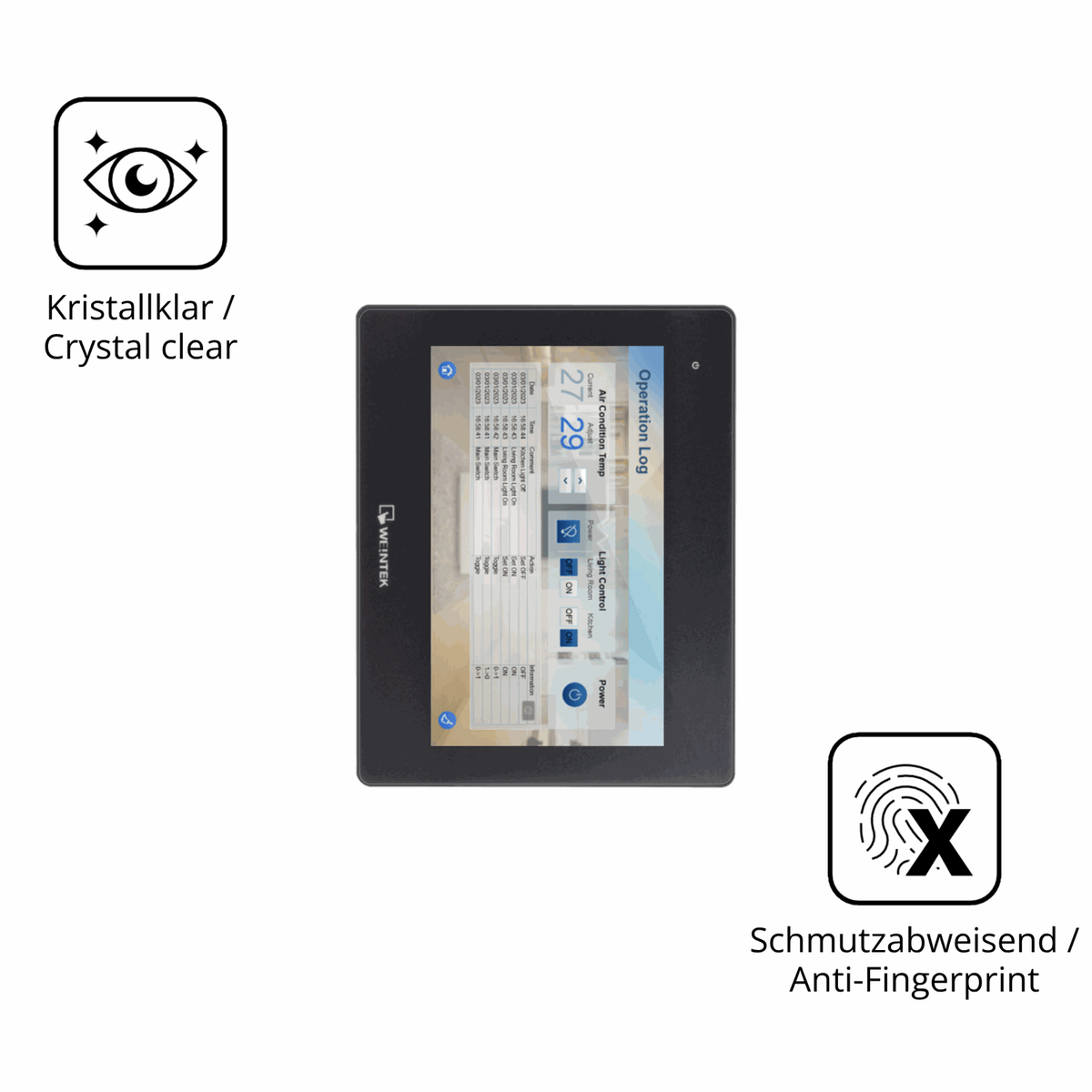 Flexible TPU-Folie passend zugeschnitten für Weintek cMT2108 10.1 Zoll, vollständige Abdeckung