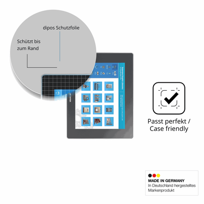Schutzglasfolie mit optimaler Passform, zur Verwendung mit Hüllen geeignet
