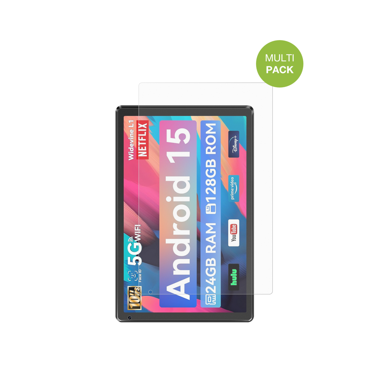 2x Schutzfolie matt für Whitedeer WHEC107BK 10.1 Zoll Display-Schutzfolie