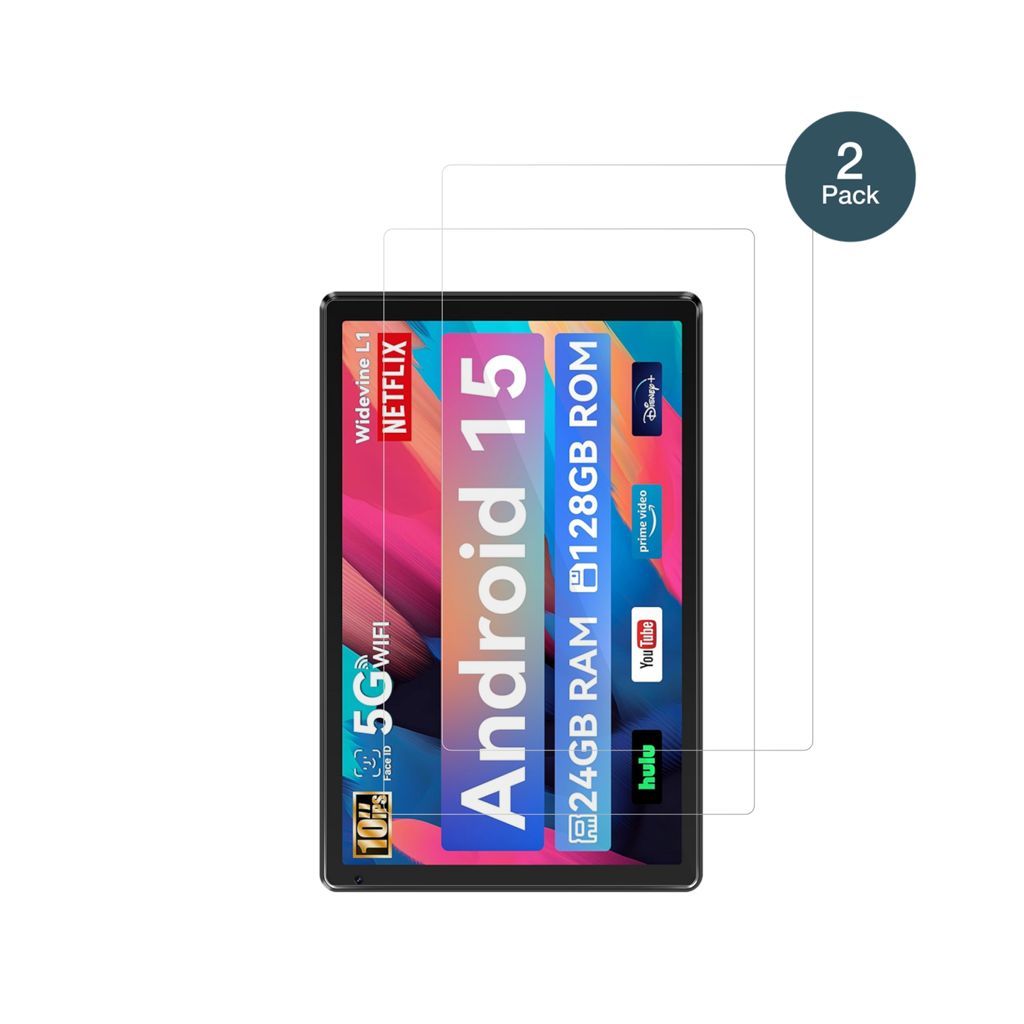 2x 9H Schutzfolie für Whitedeer WHEC107BK 10.1 Zoll Panzerfolie