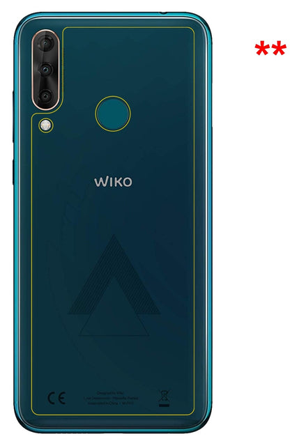 dipos Displayschutz für Wiko View 3 Pro Rückseite, mattierte Oberfläche, robuste Festigkeit und perfekte Passform