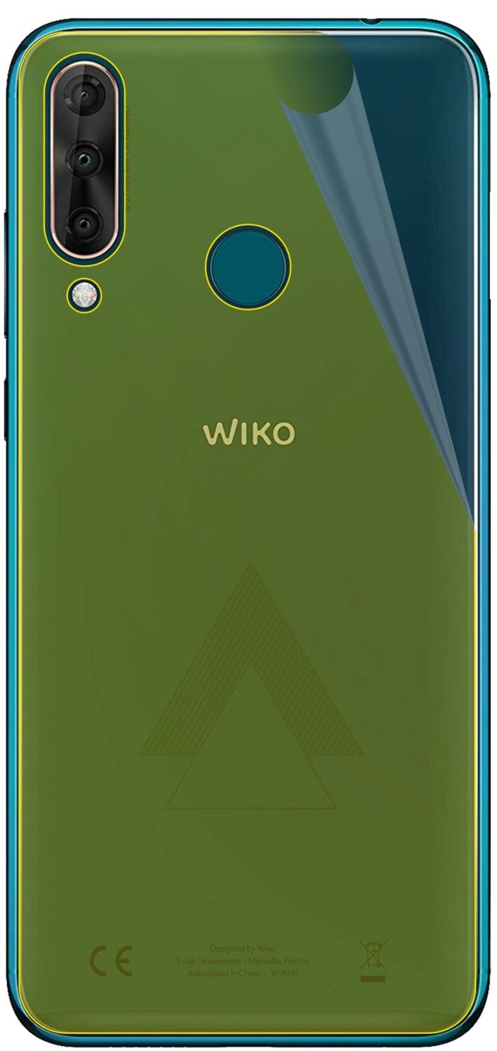 dipos Displayschutz für Wiko View 3 Pro Rückseite, transparente Oberfläche, geringe Dicke und perfekte Passform
