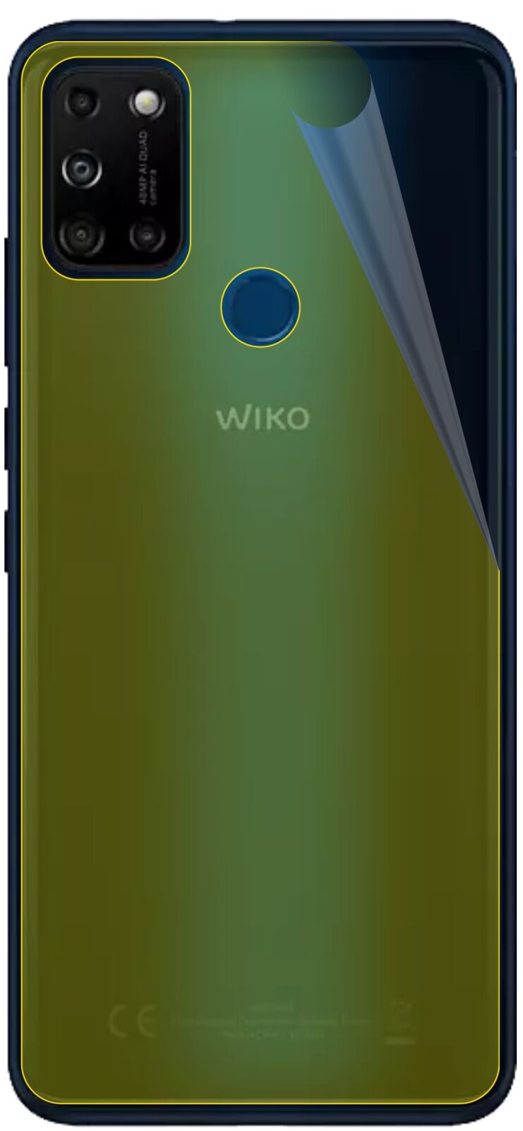 dipos Displayschutz für Wiko View5 Rückseite, transparente Oberfläche, geringe Dicke und perfekte Passform