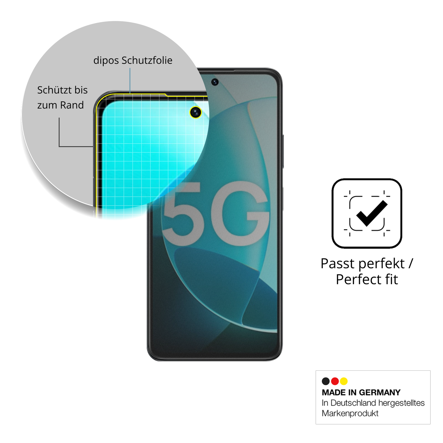 Schutz gegen Kratzer auf dem Wiko Hi Enjoy 80 Plus Glas durch Schlüssel, Stöße gegen die Tischkante oder Stürze