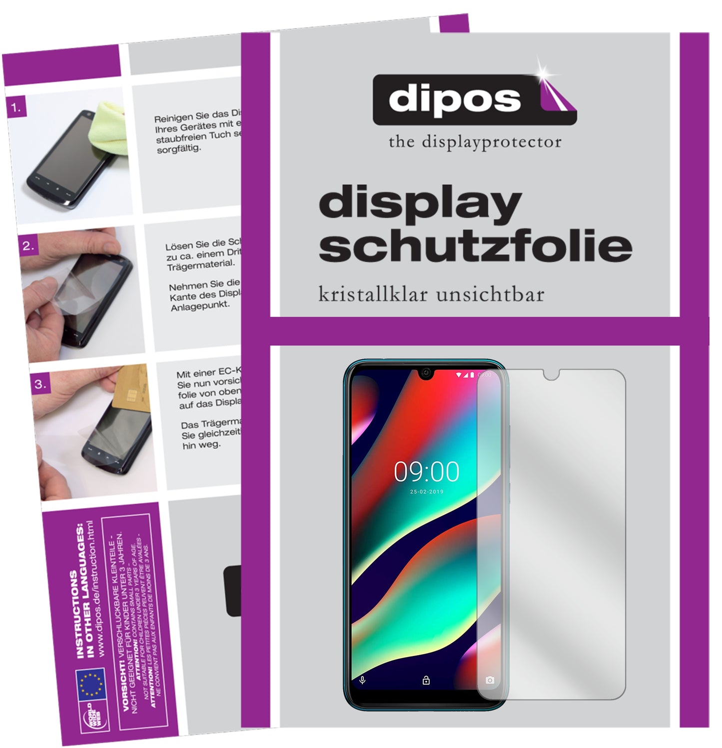 1x Schutzfolie klar für Wiko View 3 Display-Schutzfolie