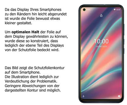 Blickschutzfolie für Wiko View5 Plus matt Schutzfolie Privacy
