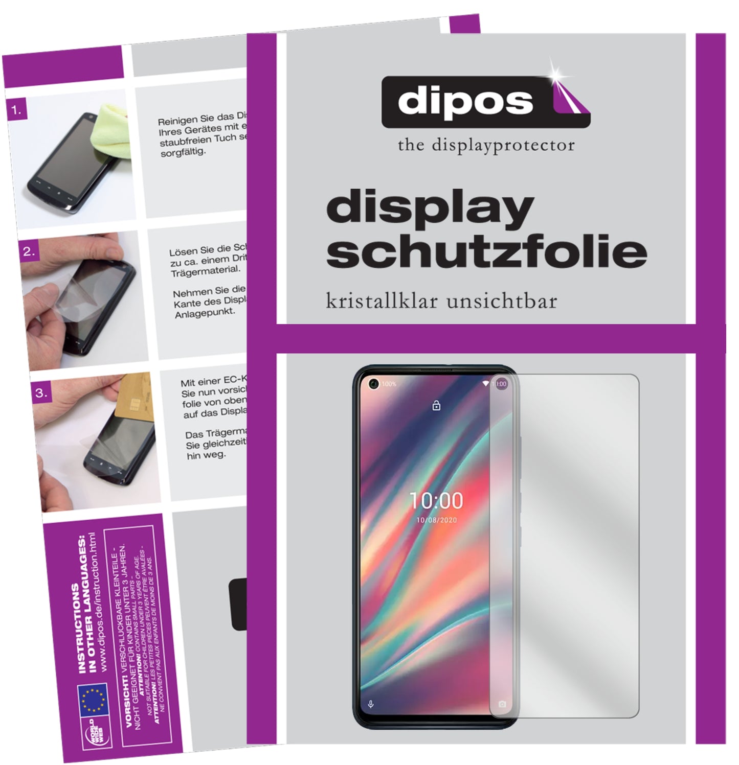 5x Schutzfolie klar für Wiko View5 Display-Schutzfolie