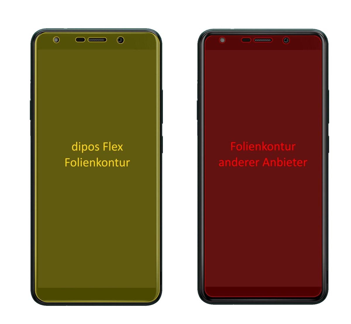 3x 3D Full Cover Schutzfolie für Wiko Y61