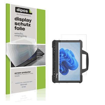 Matte Displayschutzfolie von dipos passend für winmated140, präziser Zuschnitt und blasenfrei montiert