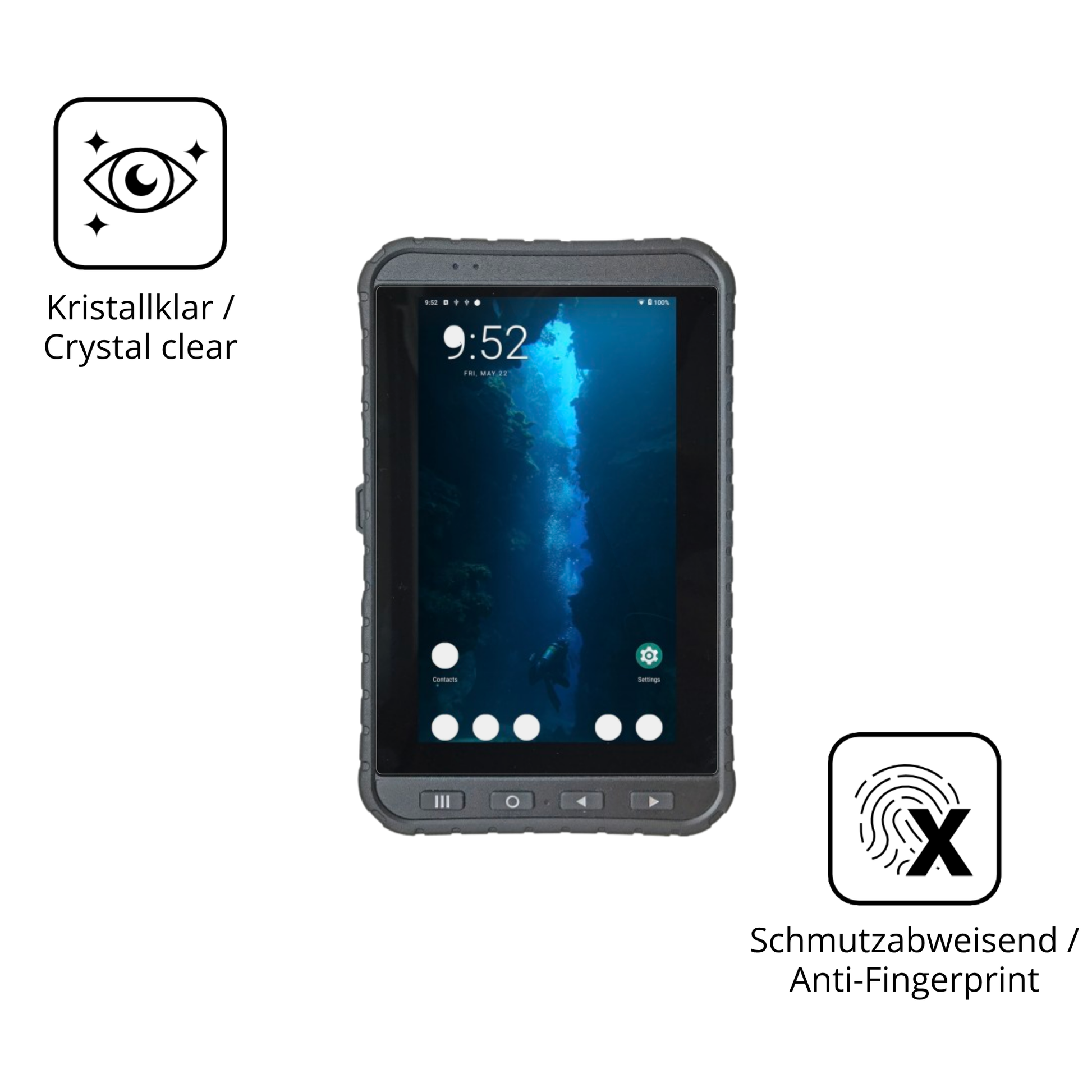 Flexible TPU-Folie passend zugeschnitten für winmatem700dq8, vollständige Abdeckung