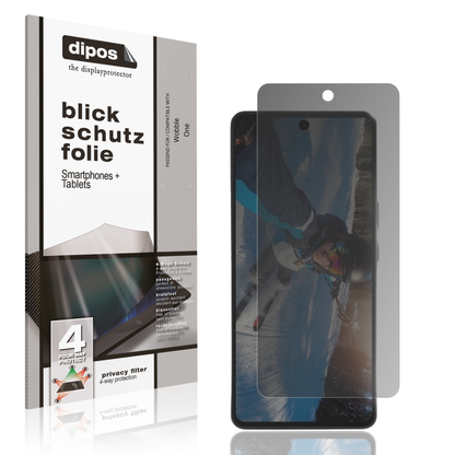 Blickschutzfolie von dipos passend für Wobble One, präziser Zuschnitt und blasenfrei montiert