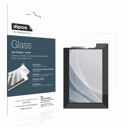 2x 9H Schutzfolie matt für WONNIE Frameo 10.1 Zoll Digitaler Bilderrahmen Panzerfolie