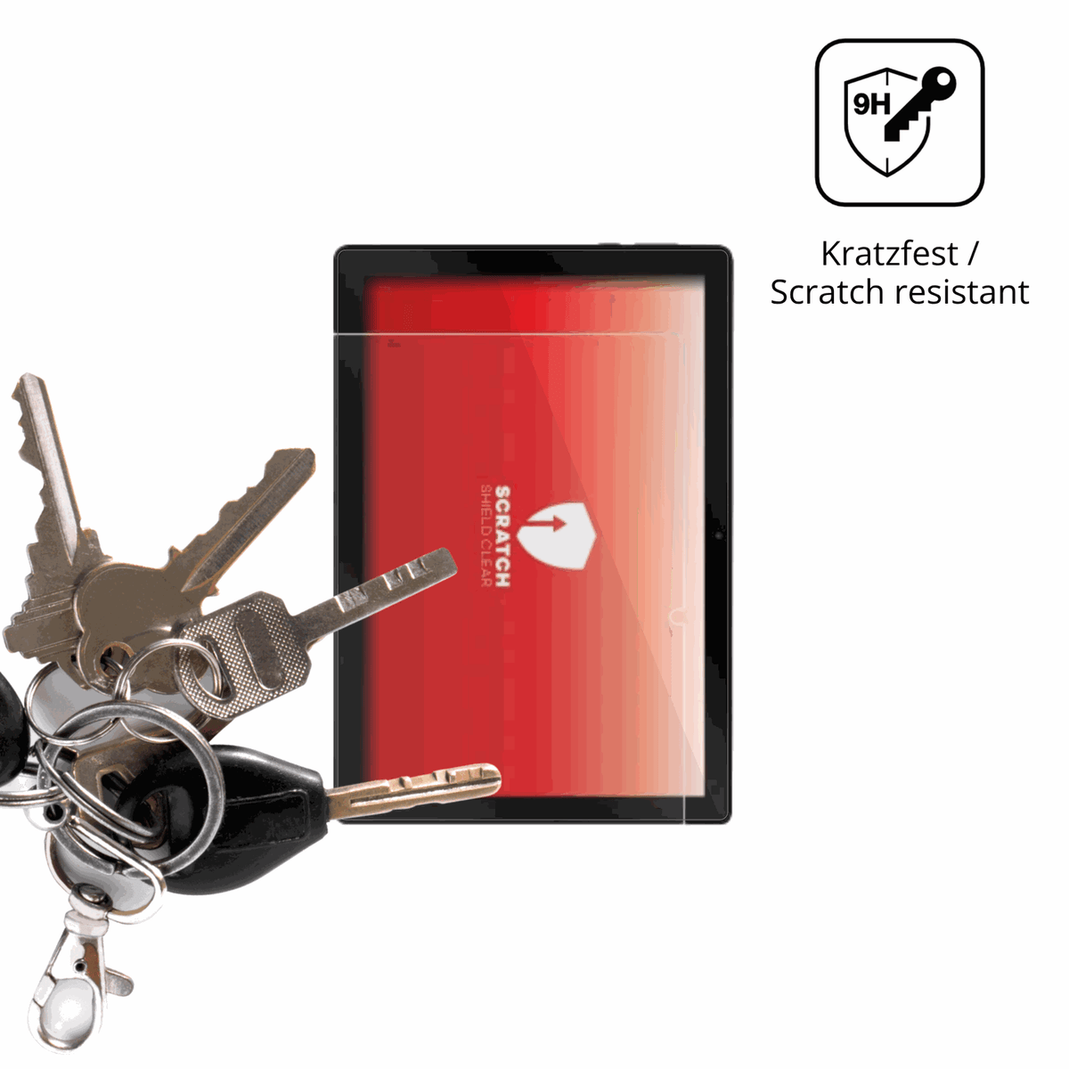 dipos Displayschutz f�r Wqplo WPLA10, transparente Oberfl�che, perfekte Passform auch f�r die Rundungen