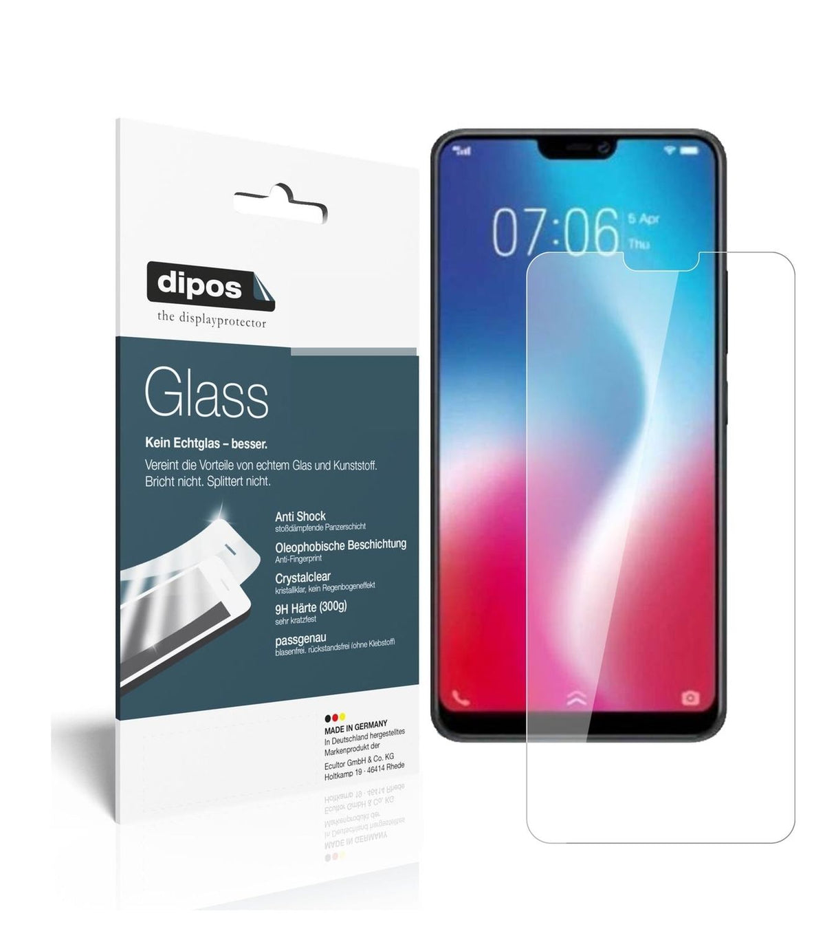 1x 9H Schutzfolie für Vivo Y85 Panzerfolie