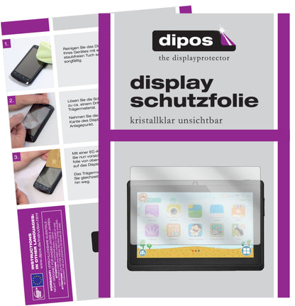 2x Schutzfolie klar für XGODY T702 7 Zoll Display-Schutzfolie