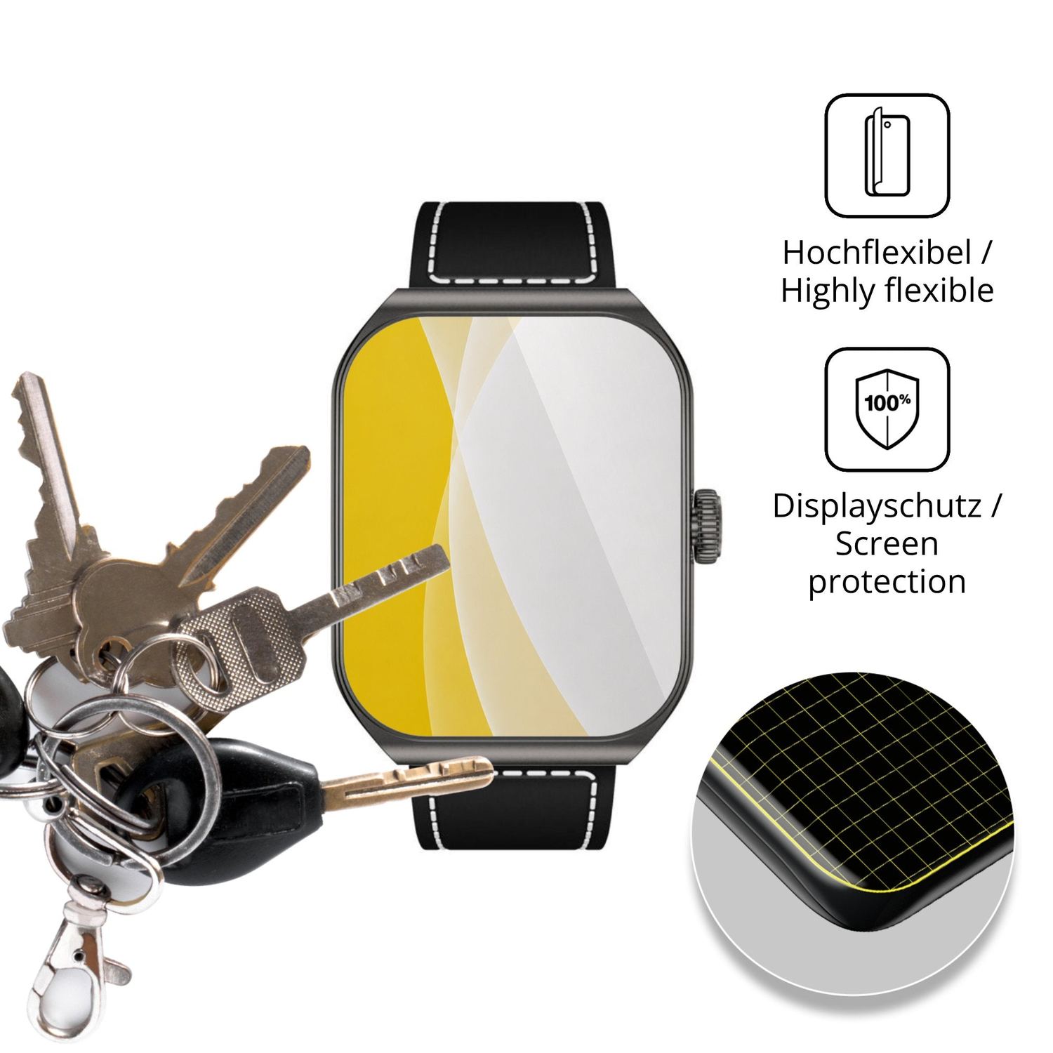 dipos Displayschutz für Xiaomi Black Shark GT3, transparente Oberfläche, geringe Dicke und perfekte Passform