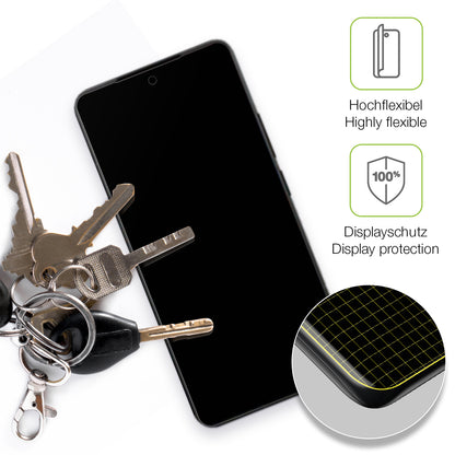 dipos Displayschutz für Xiaomi Poco F7 5G, transparente Oberfläche, perfekte Passform auch für die Rundungen
