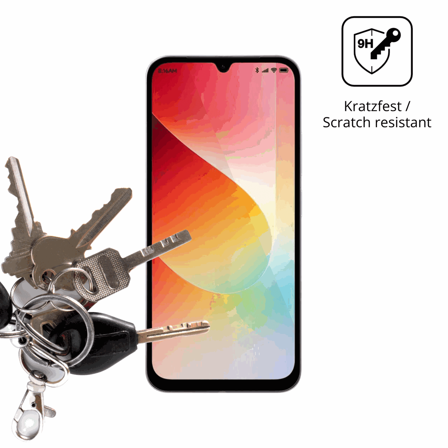 dipos Displayschutz für Xiaomi Redmi 15A 5G, transparente Oberfläche, perfekte Passform auch für die Rundungen