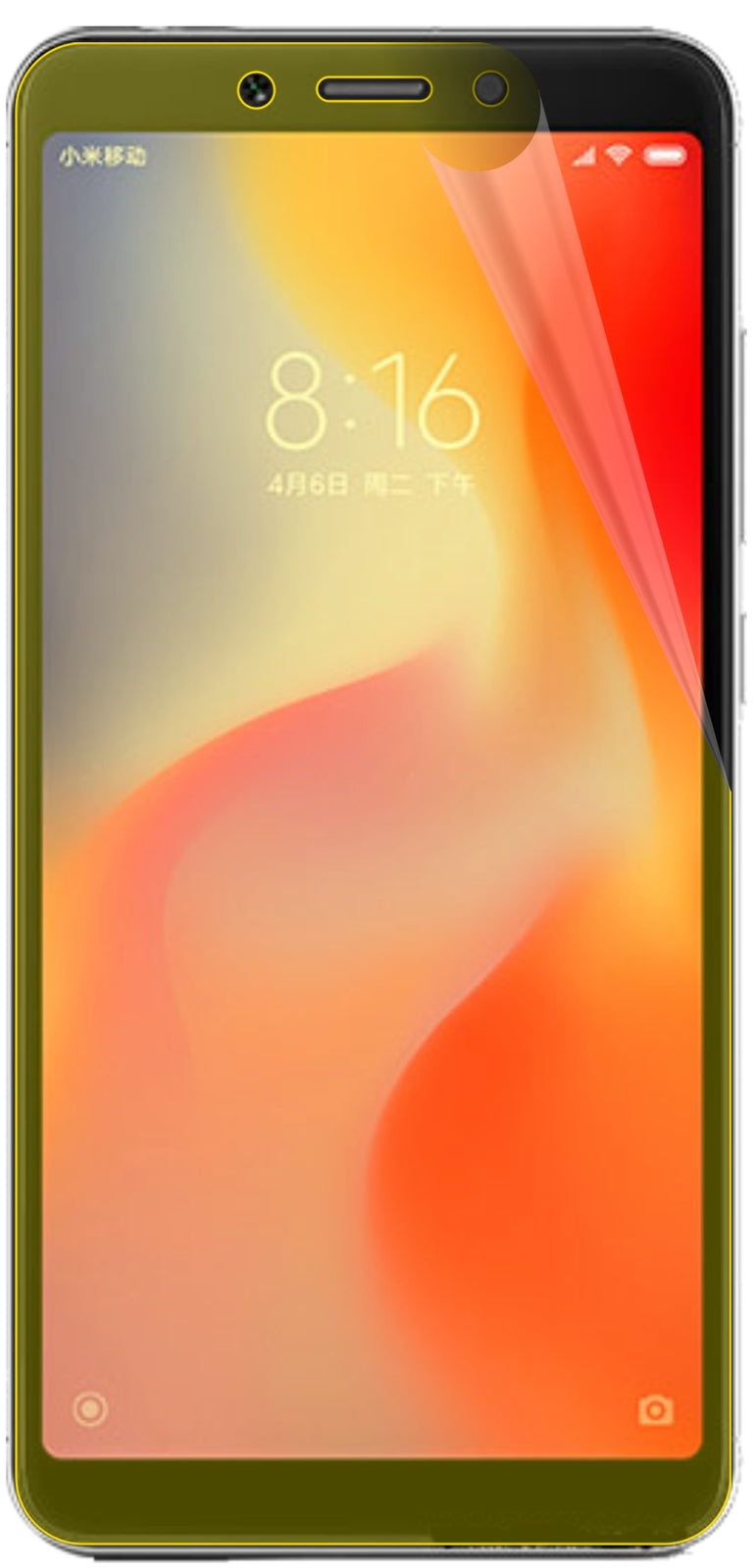 dipos Displayschutz für Xiaomi Redmi 6, transparente Oberfläche, geringe Dicke und perfekte Passform