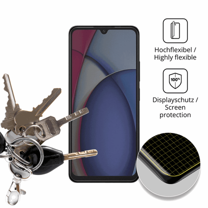 dipos Displayschutz für Xiaomi Redmi A3 Pro, mit Blickschutzfilter und perfekter Passform auch für die Rundungen