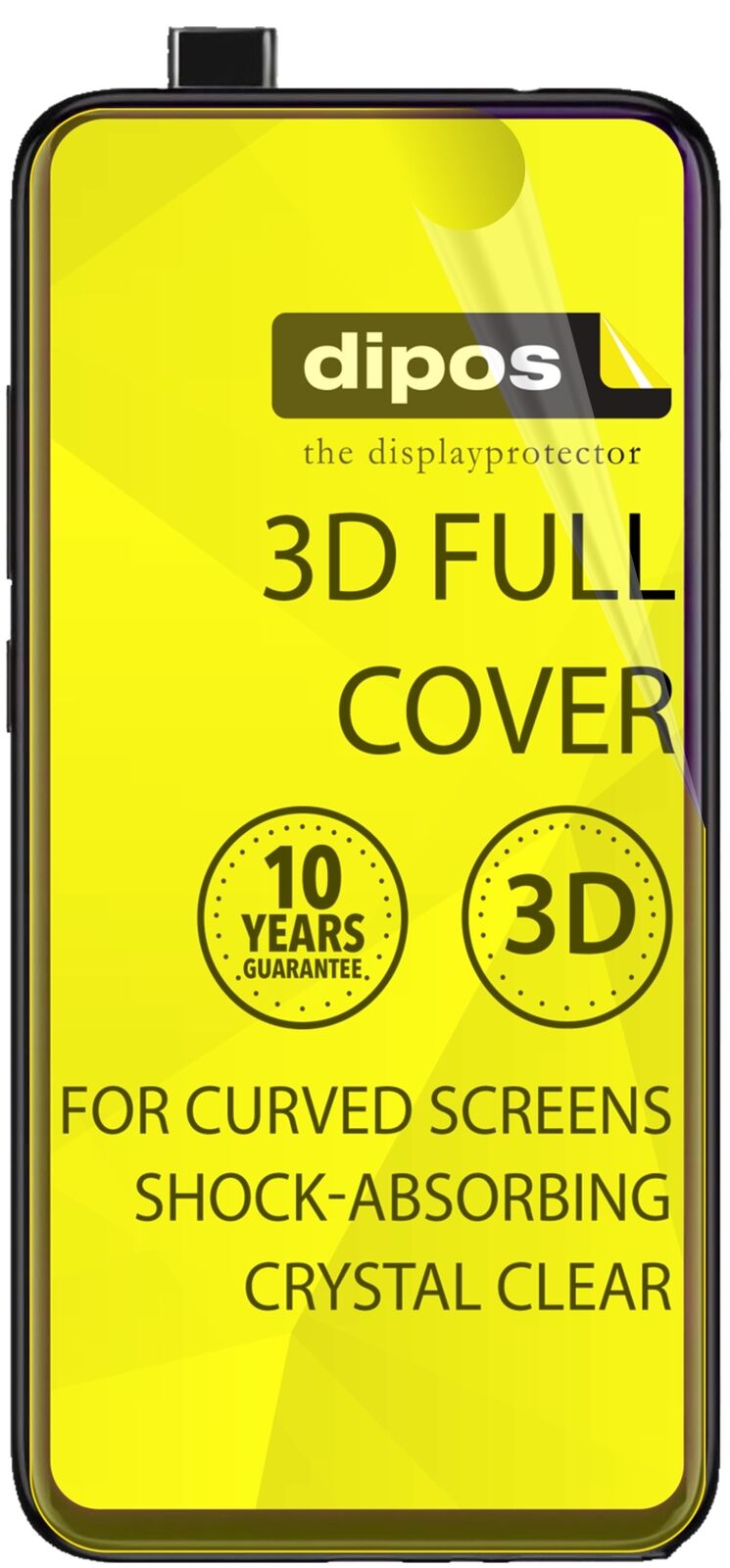 dipos Displayschutz für Xiaomi Redmi K20 Pro, transparente Oberfläche, geringe Dicke und perfekte Passform